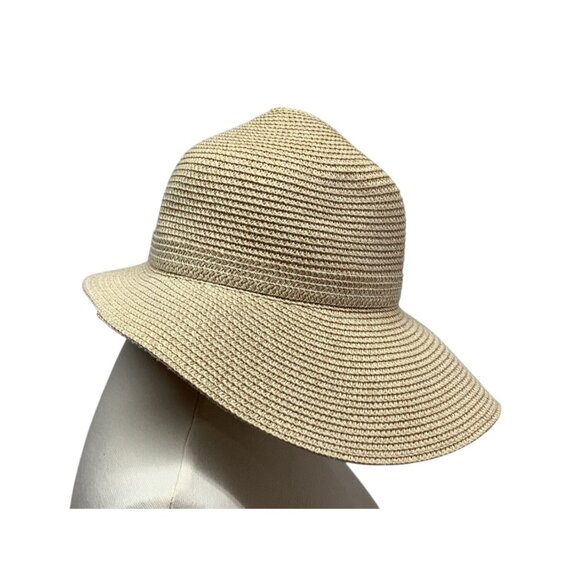 Magid Womens Straw Floppy Sun Sun Hat Neutral Beige Color - Picture 5 of 10